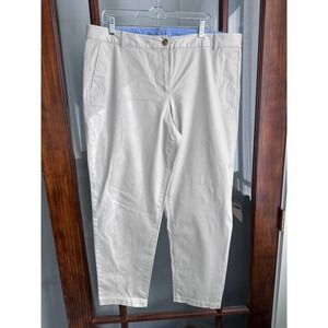Talbots The Weekend Chino Pants Womens 16 Tan Khaki Straight Leg Casual Trousers
